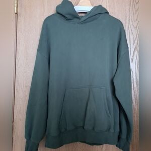Wild Fable, Bubble Hem Hooded Sweatshirt, Dark Green, XXL
